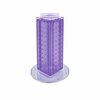 Azar Displays Four-sided 4'' W x 12'' H Pegboard Tower with Revolving 9'' Base, Purple 700220-PUR